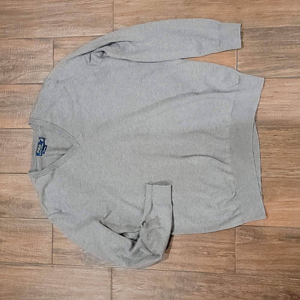 Polo V neck sweater  gray (XLT)